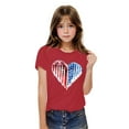 thumbnail image 4 of ZACPNCV Girls 4th of July Shirt Flag T-Shirts for Kids Toddler Patriotic Tee Tops Girls Independence Day Gifts Red 7-8 Years, 4 of 9