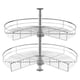 thumbnail image 1 of VEVOR Organizador de esquina cromado con forma de riñón de 2 niveles y 28" con gabinete Lazy Susan para esquina ciega, 1 of 9