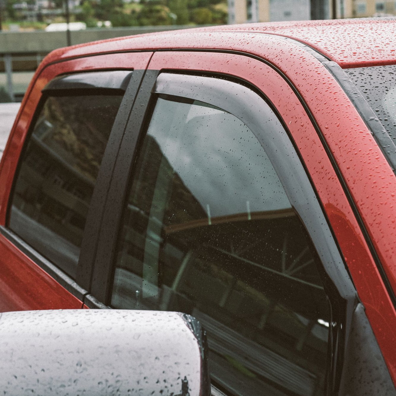 Voron Glass In-Channel Extra Durable Rain Guards for Trucks Dodge RAM 2500 3500 2019-2026 Crew Cab, Window Deflectors, Vent Window Visors, 4 Pieces - 220010v