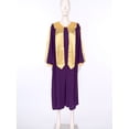 thumbnail image 3 of TiaoBug Robe de Choeur pour Femmes et Hommes, Unisexe, Manches Longues, Color Block, Halloween, Cosplay, Violet G, 3 of 7