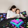 thumbnail image 5 of Castle Fairy Baseball Twin Comforter Sets for Female Men,Abstract Splash Bedding Set, 5 of 8