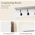 thumbnail image 4 of Royalcraft Hall Tree with Bench, Entryway Bench with Coat Rack, Shoe Storage, Soft Cushion, Wood Entryway Furniture, White, 4 of 7