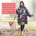 thumbnail image 4 of Wearable Oversized Blanket,Shiba Inu and Pioneer Flower Wearable Blanket Hoodie for Adults,Cozy Hooded Blankets with Super Pockets,Super Warm Fuzzy Pullover for Women & Men, 4 of 6