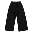 thumbnail image 4 of LIJCC Boys Spring Autumn Sweatpants Solid Color Loose Wide Leg Sweat Pants Elastic High Waist Baggy Joggers(Black,8-9 Years), 4 of 7