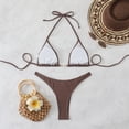 thumbnail image 4 of QUNYINEY High Waisted Bikini Sets for Women Triangle Solid Halter 2 Piece Bathing Suits Push Up Tummy Control Womn Swimsuit Sets, 4 of 8
