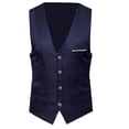 thumbnail image 5 of Plus Size Men Solid Color Suit Vest Single Breasted Business Waistcoat, 5 of 5