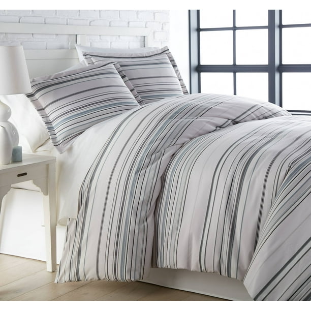 Coastal Stripes Reversible Duvet Cover Set
