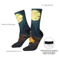 thumbnail image 4 of Logiee Moonlit Skeleton Campfire Print Adult Socks for Men & Women,Calf Socks, Ankle Socks,Boots Socks,Breathable Casual Sock,Unisex Crew Socks, 4 of 6
