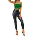 thumbnail image 2 of INSPIRE CHIC Women's Sequin Velvet Spaghetti Strap Club Party Crop Cami Top, 2 of 6