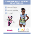 thumbnail image 4 of Disney Minnie Mouse Floral Toddler Girls T-Shirt and French Terry Shorts Outfit Set Infant to Little Kid, 4 of 5