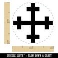 thumbnail image 2 of Crosslet Cross Self-Inking Rubber Stamp Ink Stamper - Brown Ink - Mini 1/2 Inch, 2 of 7