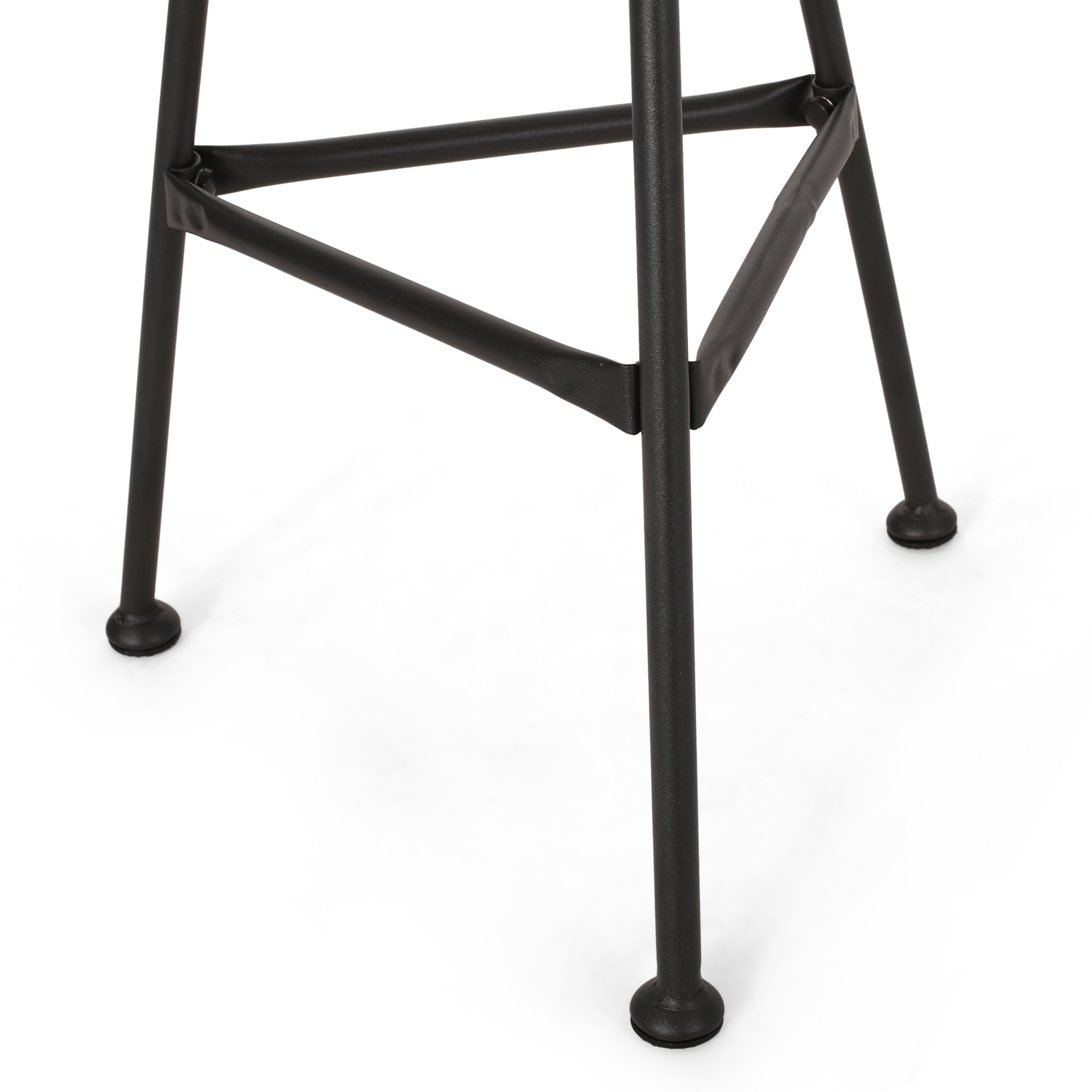 Outdoor Faux Rattan Side Table with Glass Top, Decor End Table for Patio Balcony, Light Brown