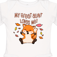 thumbnail image 4 of Inktastic My Great Aunt Loves Me- cute baby fox Boys or Girls Long Sleeve Baby Bodysuit, 4 of 5