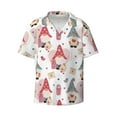 thumbnail image 3 of Balery Gnome With Love Letter Men's Casual Button Down Shirt Short Sleeve Textured Summer Cuban Beach Shirts-3X-Large, 3 of 7