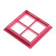 thumbnail image 5 of 4x1/12 Miniatura Madera 4 Paneles Ventana DIY Accesorio Rojo Sunnimix Casa de muñecas Ventana de bricolaje, 5 of 7