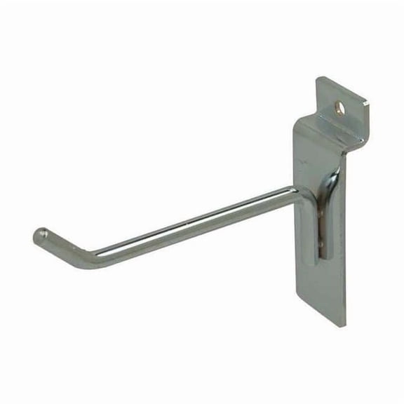 Econoco Deluxe Hook for Slat Wall, 4" Chrome (Pack of 96)