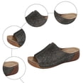 thumbnail image 6 of Modisza Orthopedic Wedge Sandals for Women Flower Cutout Wide Width Slip on Wedges Slides Ladies Casual Summer Slippers size 8 Grey, 6 of 7