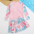 thumbnail image 6 of Xinhuaya Big Girls Swimsuit Two Piece Long Sleeve UPF50+ Rash Guard Kids Bathing Suit 7-12 Years, 6 of 6