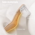 thumbnail image 4 of 2.25IN Square Toe Heeled Sandals Women's Low Block Heels Sandals Open Toe Ankle Strap Chunky Heels for Party Wedding Dress Shoes, 4 of 6