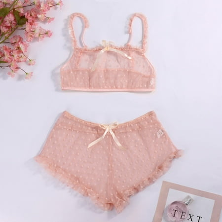

pxiakgy intimates for women lingerie lace gstring thong underwear sleepwear bow tie new fashion pink + m