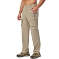 thumbnail image 3 of Little Donkey Andy Men's Quick Dry Zip Off Convertible Pants Elastic Lightweight Hiking Travel Golf Khaki XXL, 3 of 8