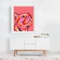 thumbnail image 2 of Pawsitively Patched - India Illustration Dog Pop Art Animal Modern Art Abstract White Framed Wall Art Print 16 x 20 inches, 2 of 3