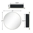 thumbnail image 2 of TEHOME Surface Mount Brushed Nickel Round Circle Bathroom Medicine Cabinet with Mirror Circulars Shaped Stainless Steel Metal Framed Medicine Cabinets Bathroom Cabinet with Mirror 24'' Diameter, 2 of 8