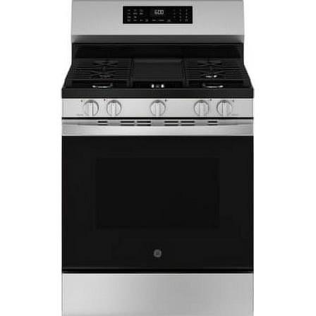 GE 30 Inch Freestanding Gas Smart Range with 5 Sealed Burners Stainless Steel GGF600AVSS