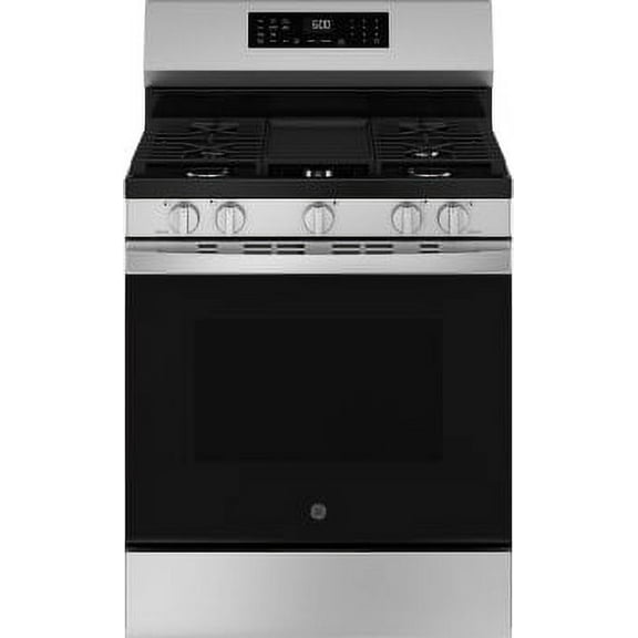 GE 30 Inch Freestanding Gas Smart Range with 5 Sealed Burners Stainless Steel GGF600AVSS