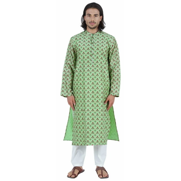 Atasi Traditional Long Sleeve Kurta For Men Mandarin Collar Neck Wear Party Wear