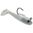 thumbnail image 4 of CRME 1.5" Pearl Paddle Tail Shad Swimbait Fishing Lures for Bass, 3-Count, 4 of 7