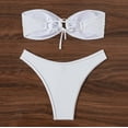 thumbnail image 7 of HOMBOM Womens Two Piece Swimsuits High Cut Triangle Top Bikini White Sparkly Bathing Suits for Young Women Summer, 7 of 7