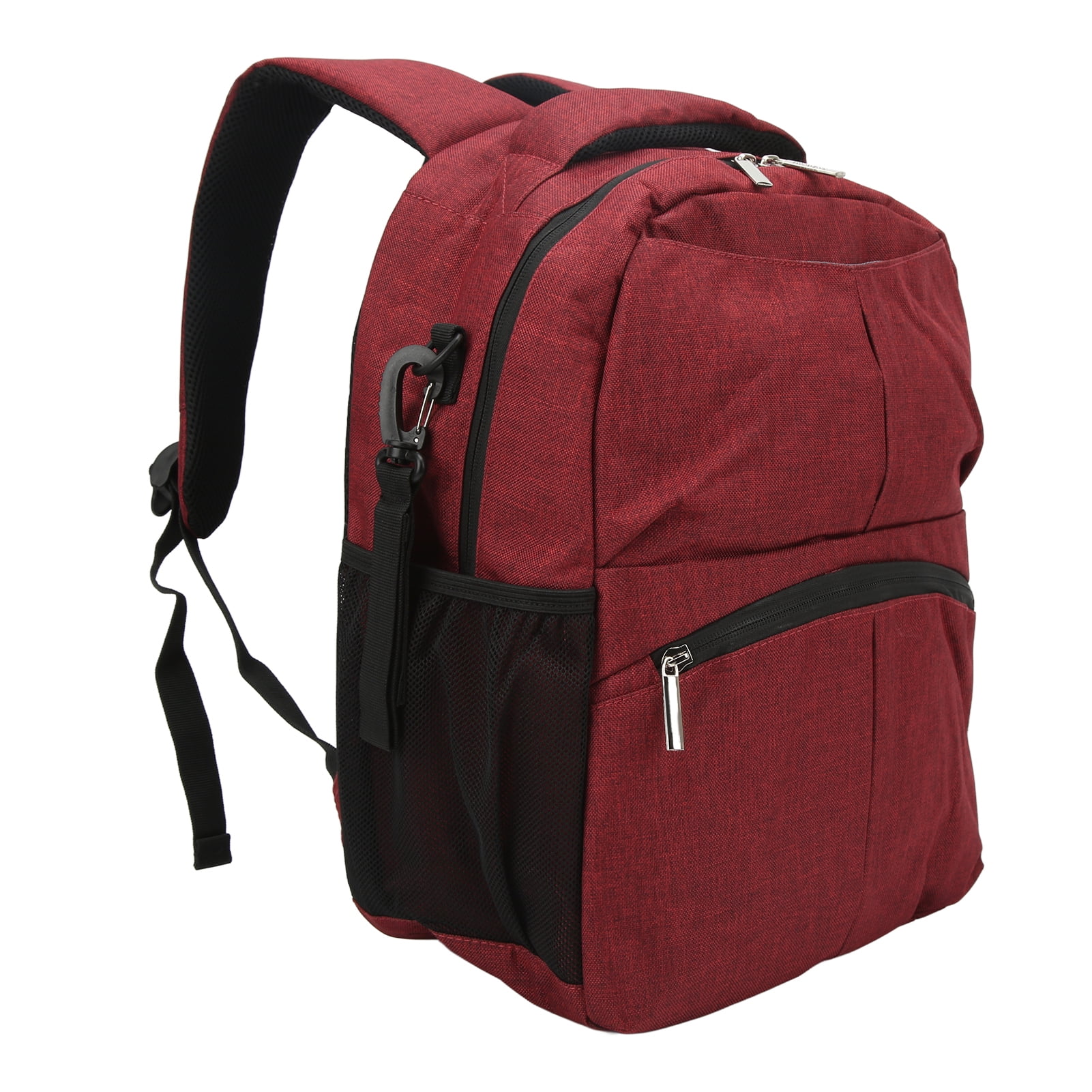 Xirurus Premium Compartment Diaper Organizer Backpack Multi Function Adjustable Strap Waterproof Nylon Large Capacity Mummy Travel Bag For Baby Care And Daycare, Vibrant Red
