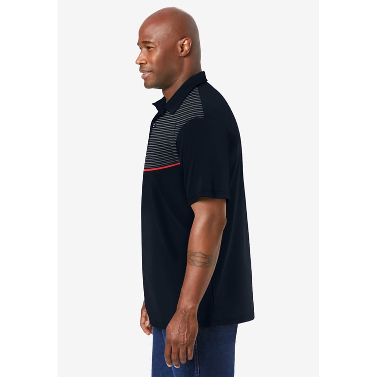 Kingsize Men's Big & Tall No Sweat Polo, Moisture Wicking photo 3