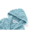 thumbnail image 3 of Topgal Girls Hooded Robe Fuzzy Flannel Robe for Kids Warm Pajamas Fleece Light Blue Wheat Jacquard Soft Bathrobe Size 18, 3 of 7
