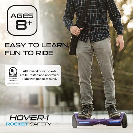 Hover-1 Rocket Hoverboard for Children, 7 MPH Max Speed, Purple - image 5 of 7
