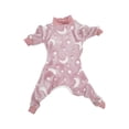 thumbnail image 2 of Dog High Collar Fleece Pajamas - Cozy Plush Four Legs Onesie, Autumn Winter Warm Dog Coat For Medium & Large Dogs,Pink,S, 2 of 9