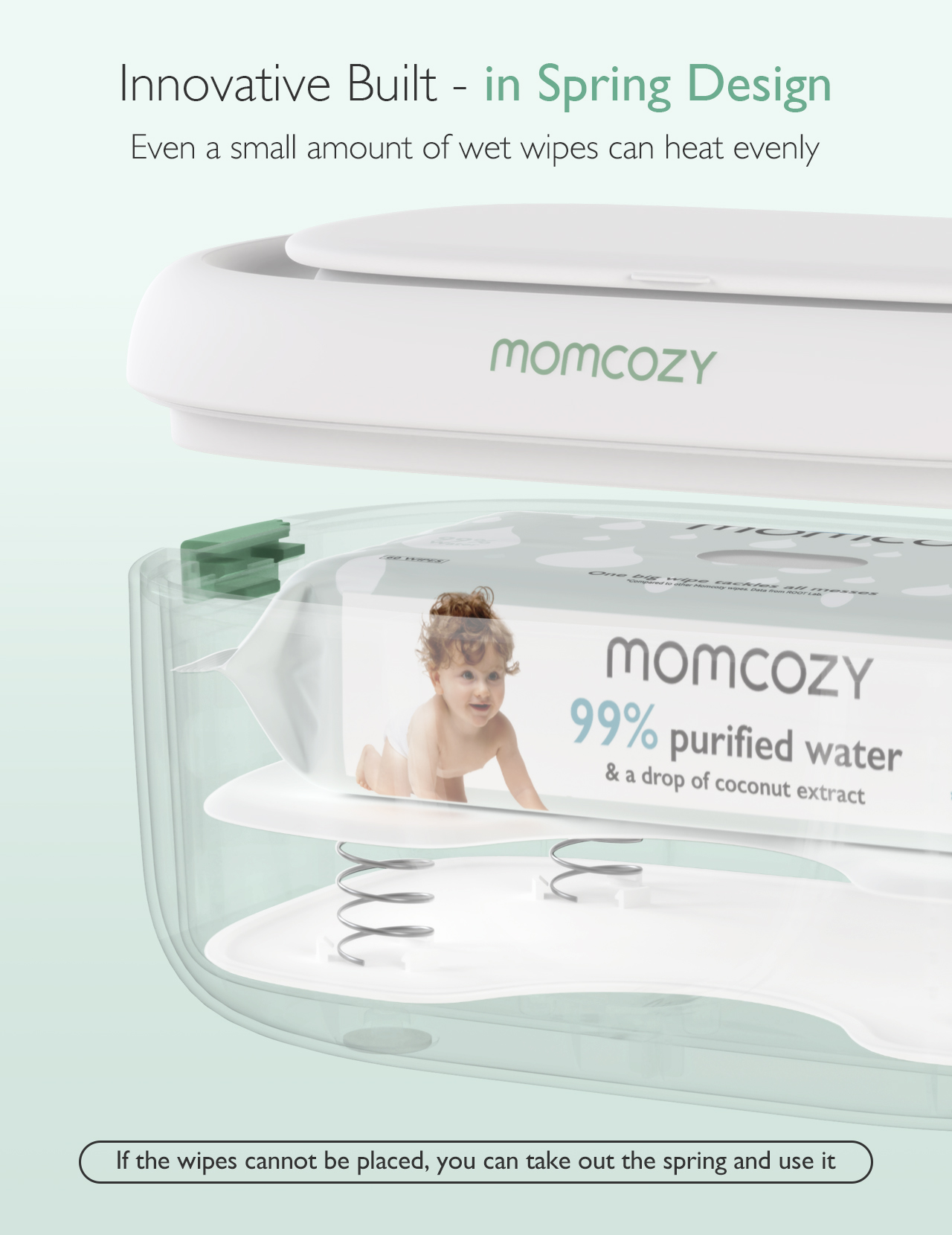 Momcozy Baby Wipe Warmer with Spring Design photo 3
