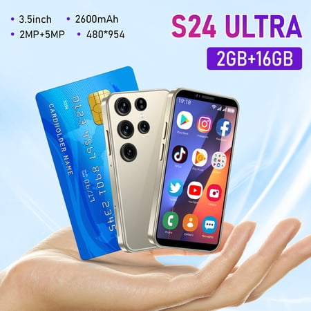 S24 Ultra Mini Cellphone Android 8.1 2GB Ram 16GB ROM Smartphone 3.5 Inches Dual SIM Standby 4G Little Mobile Phone