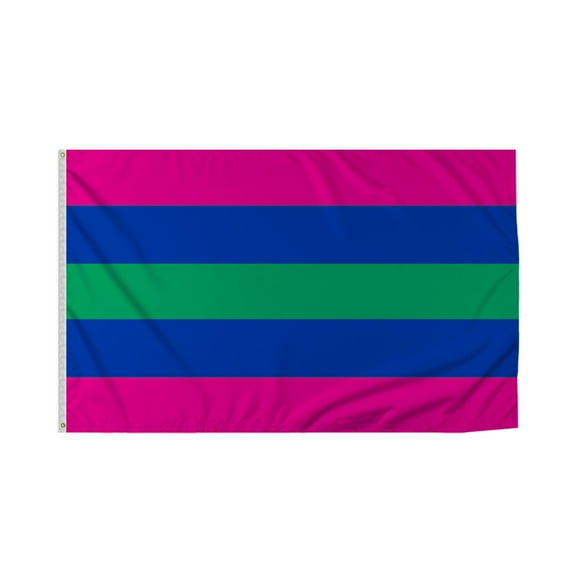 Promopatriot Trigender Pride Flag 3x5 Ft Printed 200D Nylon Brass Grommets Stitched Edges Fade Proof Sharp Colors - Pride Lgbtq Flag 3x5 Fts
