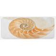 thumbnail image 1 of Geometry Kitchen Mat, Nautilus Shell Showing the Chambers in Distance Curves Helix Hidden Print, Plush Decorative Kitchen Mat with Non Slip Backing, 47" X 19", Cream White, by Ambesonne, 1 of 1