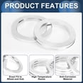 thumbnail image 5 of Unique Bargains Car Wheel Hub Centric Rings OD 110.1mm to ID 79.6mm Wheels Center Shaft Shock Absorbing Hubrings Aluminium Alloy Silver Tone Durable, 5 of 7