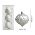 thumbnail image 3 of Dongrere Shatterproof Onion-Shaped Christmas Ball Ornaments - Set of 3 Colorful Plastic Hanging Decorations for Trees and Holiday Parties, 3 of 6