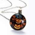 thumbnail image 6 of Halloween Pumpkin Necklace Personalized Custom Photo Round Pendant Adjustable Stainless Steel Necklaces with Gift Box for Men Women Mothers Valentine's Jewelry Gift, 6 of 6