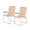 Orange&white, variant on VibrantEcho Webbed Lawn Chairs Set of 2, Foldable Metal Patio Chairs Stable Steel Outdoor Chair for Camping, Fishing, Beach, Poolside, Backyard and BBQ,Blue&white
