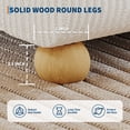 thumbnail image 6 of Minimalist Cloud Bed Frame - Soft Boucle Upholstery, Low Platform, Solidified Wood Legs, No Headboard, No Box Spring Needed, Quiet & Easy Assembly, 6 of 8