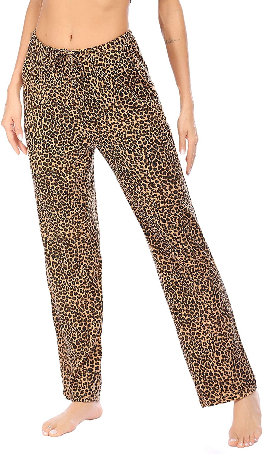 Hotouch Womens Pajama Pants Stretchy Drawstring Pockets Pajama Bottoms Pj Lounge Pant S-XXL 