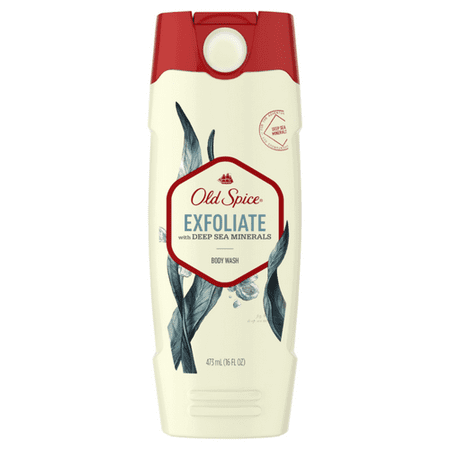 Old Spice Body Wash for Men Exfoliate with Charcoal Scent (Pack of 48)