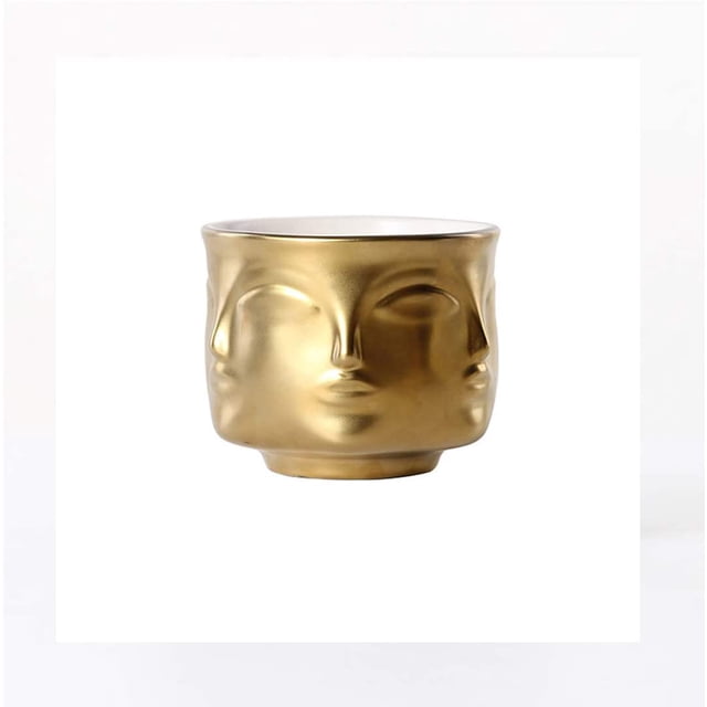 Florero de cerámica para mujer, escultura moderna, maceta, cara humana, florero seco Ofspeizc DLM128-2