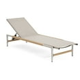 thumbnail image 2 of Christopher Knight Home Outdoor Mesh Chaise Lounge, Aluminum Frame, Rope Legs, Silver, 2 of 11